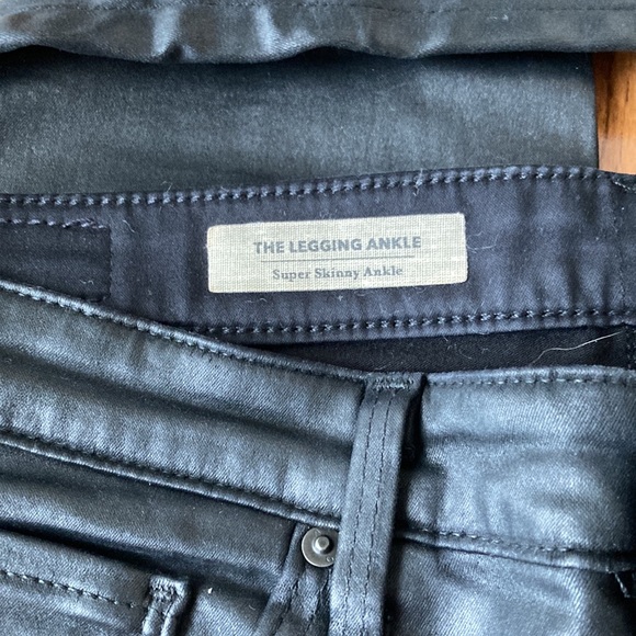 AG Adriano Goldschmied Legging Ankle Leatherette Black 26 (coated jean) - Picture 3 of 5